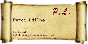 Perci Léna névjegykártya